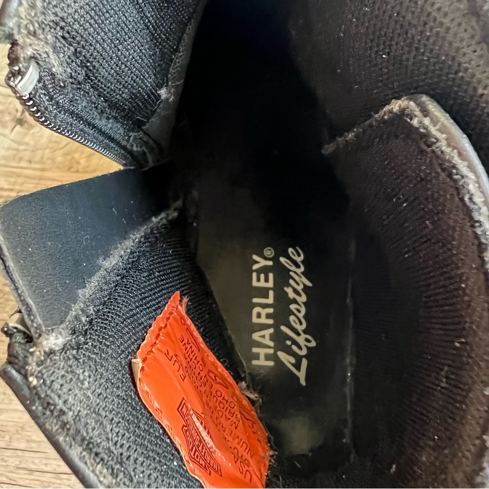 Harley-Davidson Black Leather Buckle Boots - Picture 11 of 12
